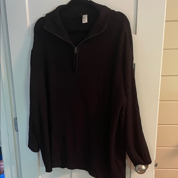 NWOT quarter zip ribbed sweater. - Picture 1 of 2